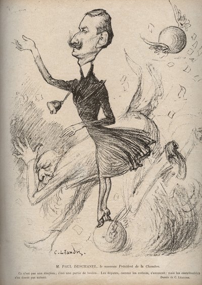 Paul Deschanel, den nya talmannen i huset - Tecknad av Charles Leandre (1862-1934) i "" The Rire""" 1898 av Charles Leandre