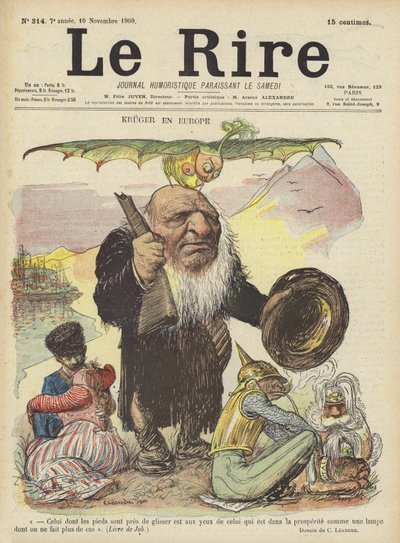Paul Kruger, Illustration för Le Rire av Charles Leandre