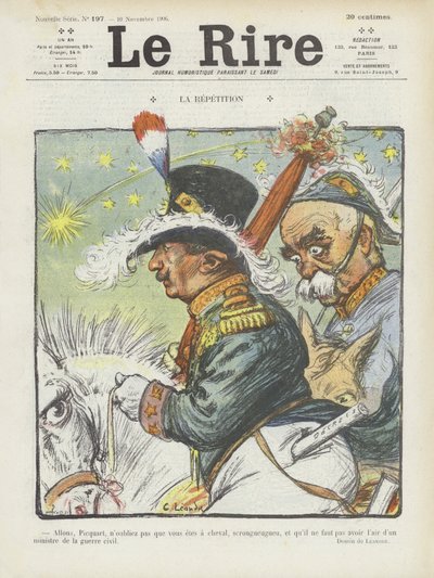 Upprepning. Illustration för Le Rire av Charles Leandre