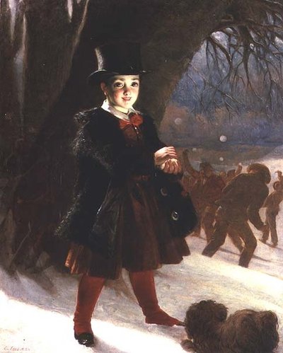 Återvänder från skolan, en vinterdag av Charles Lees