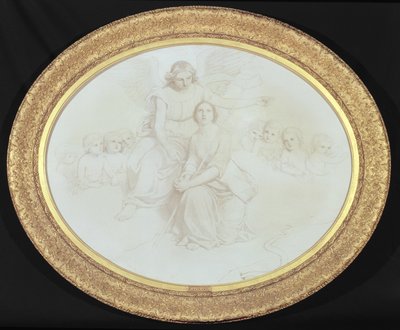 En scen som illustrerar raderna 979-995 från Comus av John Milton (1608-74) (olja och penna på duk) av Charles Lock Eastlake