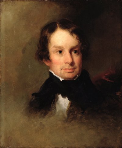 Porträtt av Henry Wadsworth Longfellow (1807-82) av Charles Loring Elliot