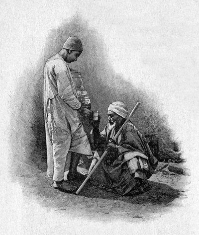 Vattenförsäljare i Alger av Charles Louis (after) Bazin