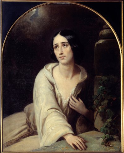 Gaetano Donizettis favorit Illustration för operan "" La favorite"" (La favorita). Målning av Charles Louis Bazin (1802-1859) 1840 Paris, Operamuseets bibliotek av Charles Louis Bazin