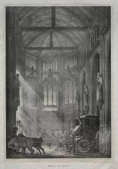St. Nicholas kyrka, Rouen, 1823. av Charles Louis Lesaint