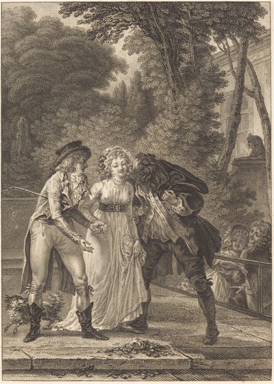 Kyssen återvände: Kyssen återvände av Charles Louis Lingée after Jacques Louis François Touzé