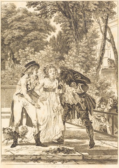 Kyssen återvände: Kyssen återvände av Charles Louis Lingée after Jacques Louis François Touzé