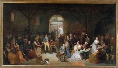 Överklagandet av de sista terroroffren i Saint Lazarus fängelse i juli 1795 Målning av Charles Louis Muller (1815-1892) 1795 Sön. 5,05 x 8,90 m av Charles Louis Lucien Muller