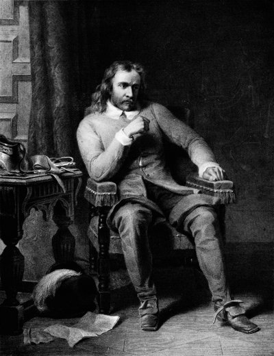 Cromwell Resolving to Refuse the Crown, c1858, 1911 av Charles Lucy