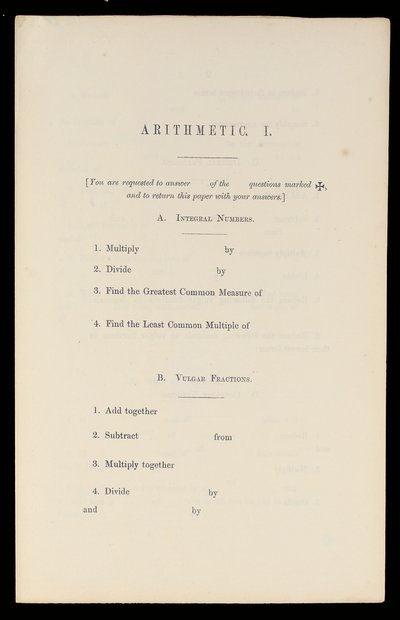 Arithmetic, Oxford University Press, ca 1870 (tryck) av Charles Lutwidge Dodgson