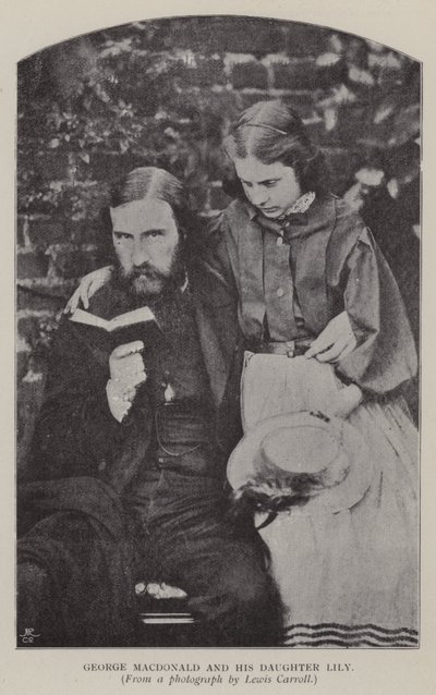 George Macdonald och hans dotter Lily (s/v foto) av Charles Lutwidge Dodgson