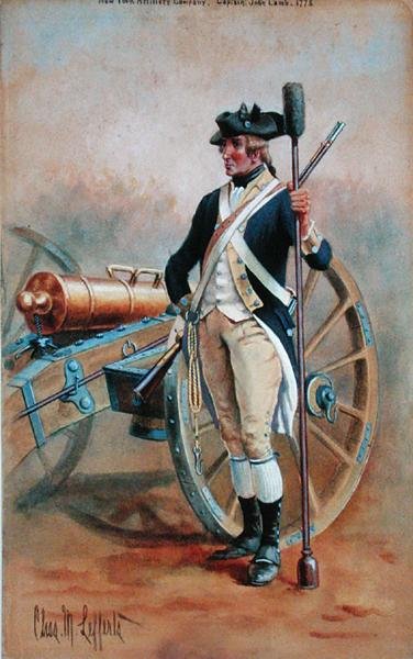 Gunner, New York Artillery (akvarell på papper) av Charles MacKubin Lefferts