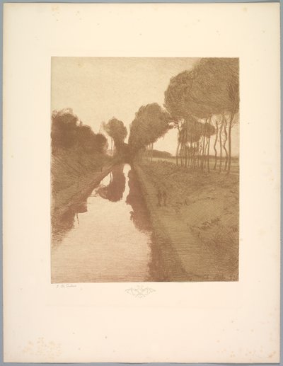 Landskapssvit: Landskap, Platta 3, Note, Fladdermus, 1892-1893. av Charles Marie Dulac