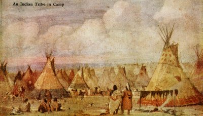 Ett indianläger av Charles Marion Russell
