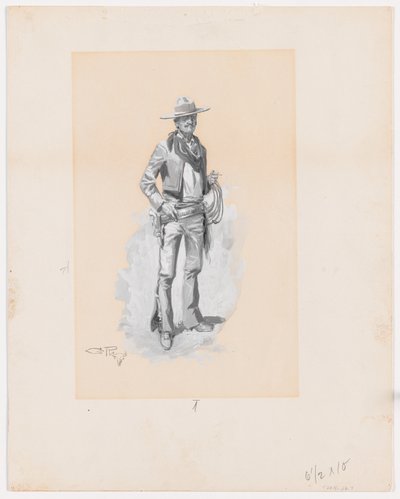 Blanco, för Charles J. Steedman, Bucking Sagebrush av Charles Marion Russell