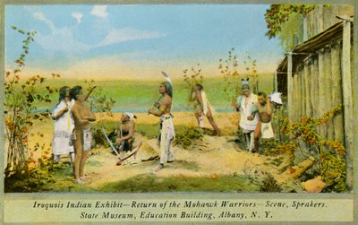 Iroquois Indian Exhibit, State Museum, Albany av Charles Marion Russell