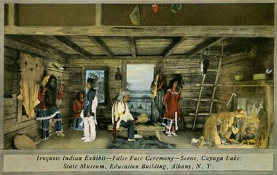 Iroquois Indian Exhibit, State Museum, Albany av Charles Marion Russell