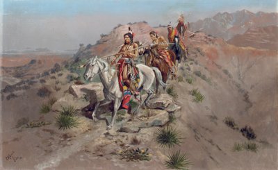 På krigsstigen, 1895 av Charles Marion Russell