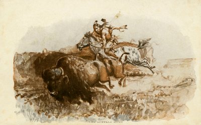 Buffeljakten av C. M. Russell av Charles Marion Russell
