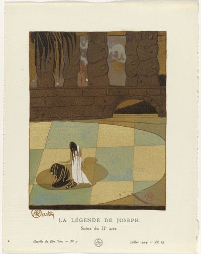 Gazette du Bon Ton, 1914 - nr 7: The Legend of Joseph / Scen från andra akten av Charles Martin