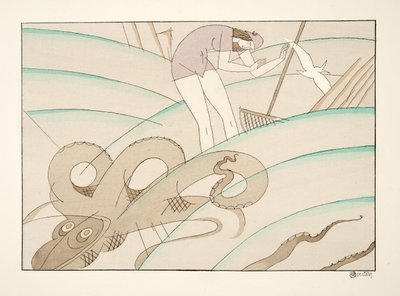 The Octopus från Sports & Entertainment, pub. 1914 (stenciltryck) av Charles Martin