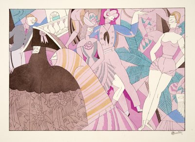 Karnevalen från Sports & Entertainment, pub. 1914 (stenciltryck) av Charles Martin