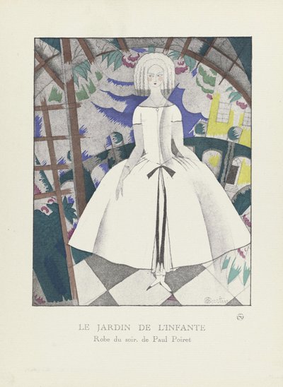The Garden of the Infanta, från en samling modeplattor, 1920 (stenciltryck) av Charles Martin