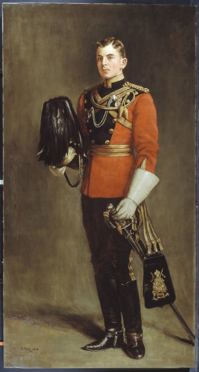 Sekundlöjtnant Edward Younger, 16th Queens Own Lancers, 1901 ca. av Charles Martin Hardie