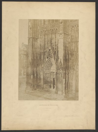 Katedralen i Strasbourg. Stor portal. av Charles Marville