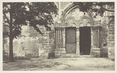 Kyrkan i Villeneuve le Comte, Seine-et-Marne (Kyrkan i Villeneuve le Comte, Seine-et-Marne) av Charles Marville