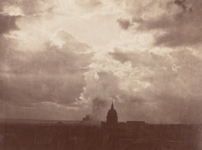 Molnstudie över Pantheon, Paris,1856 (foto) av Charles Marville