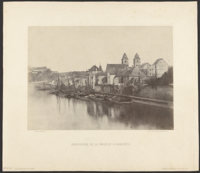 Mosels mynning vid Coblentz av Charles Marville