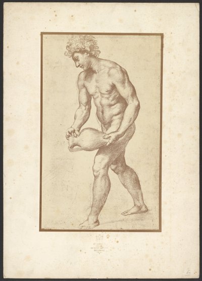 [Man med en vas av Raphaël] av Charles Marville