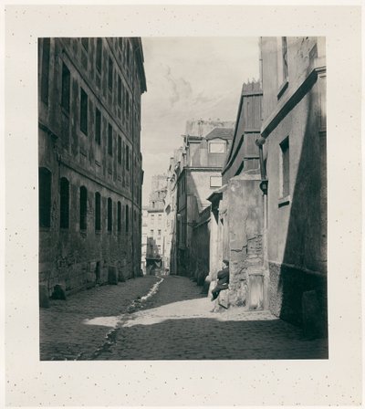Rue Chartière (impasse Chartière) från rue de Reims av Charles Marville