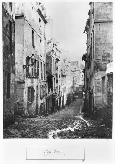 Rue Fresnel, från Versailles återvändsgränd, Paris, 1858-78 av Charles Marville