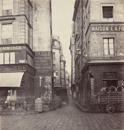 Rue Mondetour, från Rue Rambuteau, 1860-70-talet. av Charles Marville