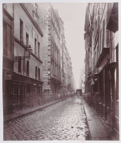 Rue de Gravilliers, från rue du Temple, Paris, 1858-78 av Charles Marville