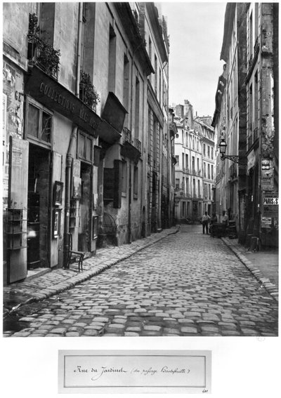 Rue du Jardinet, från passage Hautefeuille, Paris, 1858-78 av Charles Marville