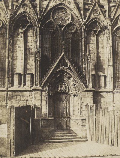 Den röda dörren, norra portalen till katedralen Notre-Dame, Paris av Charles Marville