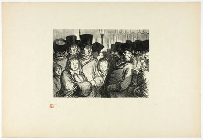 Boulevard du Temple vid midnatt, från Tirage Unique de Trente-Six Bois av Charles Maurand