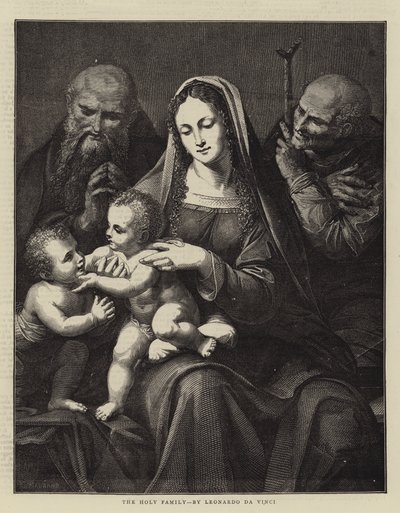 Den heliga familjen, av Leonardo da Vinci av Charles Maurand