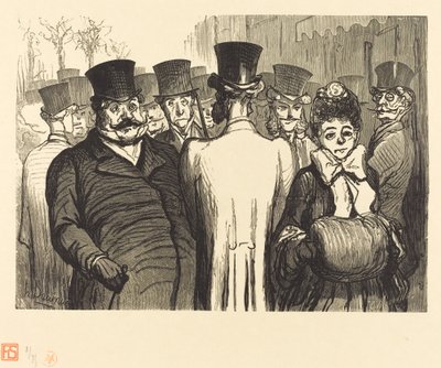 Italienarnas boulevard av Charles Maurand after Honoré Daumier