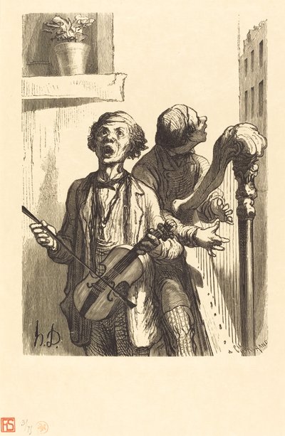 Gatusångarna av Charles Maurand after Honoré Daumier