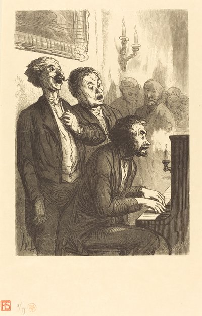 The Lounge Singers av Charles Maurand after Honoré Daumier