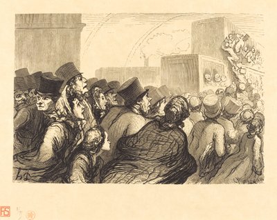 Söndagsresenärerna av Charles Maurand after Honoré Daumier