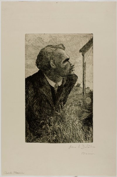 Porträtt av Francois Claudius Ravachol av Charles Maurin