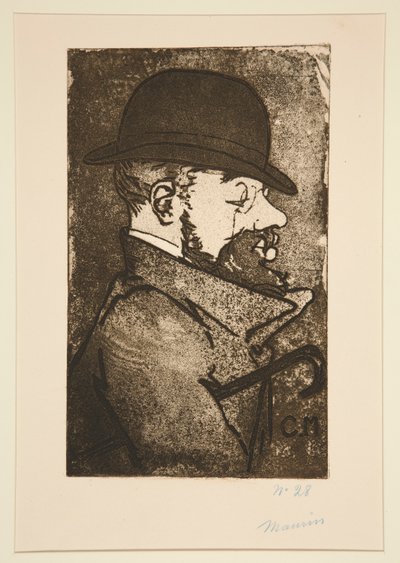 Porträtt av Henri de Toulouse-Lautrec av Charles Maurin
