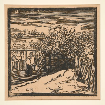 Lantlig innergård av Charles Maurin