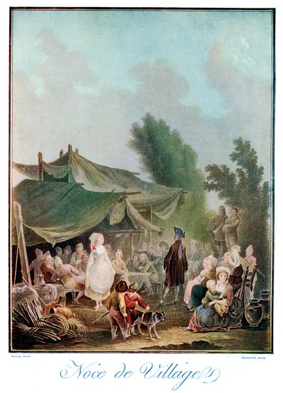 Noce de Village, 1700-talet 1910. av Charles Melchior Descourtis