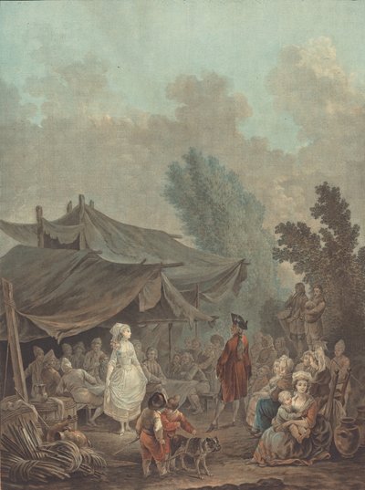 Noce de Village Village Bröllop, 1785. av Charles Melchior Descourtis